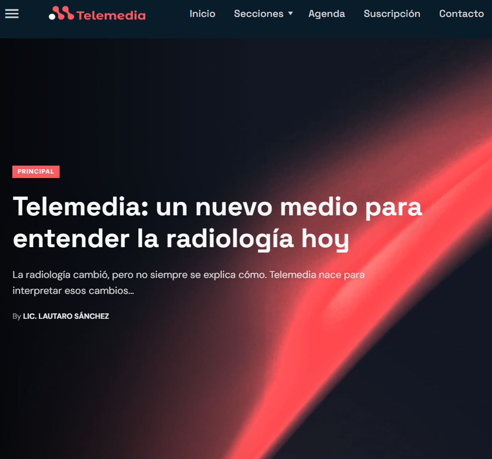 Captura de pantalla del proyecto Telemedia